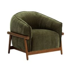 Alternative view of Piedmont Upcycled Contract-Grade Chenille Accent Chair In Green