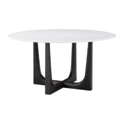 Alternative view of Repose Quartz Round Dining Table In Charcoal Oak