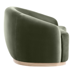 Alternative view of Gustavo Velvet Upholstered Accent Chair In Green
