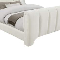 Alternative view of Camila Chenille Fabric Upholstered King Bed In Cream
