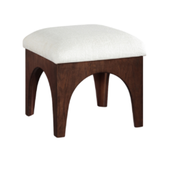 Alternative view of Lawson Chenille Fabric Upholstered Ottoman In Cream