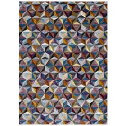 Alternative view of Arisa Geometric Hexagon Mosaic 8' x 10' Area Rug In Multicolored