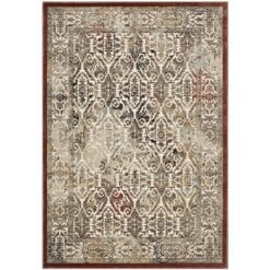 Alternative view of Hester Ornate Turkish Vintage 8'x 10' Area Rug In Tan and Walnut Brown